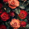 A picture of blooming roses for a phone wallpaper.