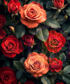 A picture of blooming roses for a phone wallpaper.