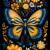 A motif of a butterfly for a phone wallpaper.