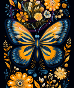 A motif of a butterfly for a phone wallpaper.