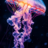 A picture of a jellyfish for a phone wallpaper.