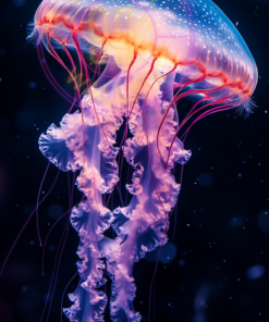 A picture of a jellyfish for a phone wallpaper.