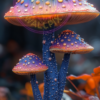 A picture of exotic mushrooms for a phone wallpaper.