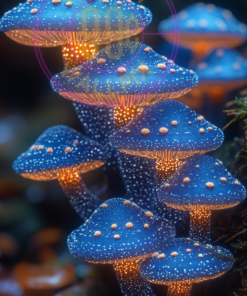 A picture of exotic mushrooms for a phone wallpaper.