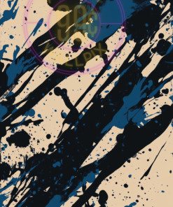 A painting of an abstract splatter for a phone wallpaper.